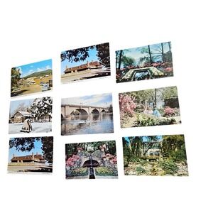Lot of 9 Vintage Alabama Arkansas Arizona London Bridge Gardens Scenic Postcards